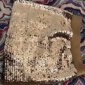 gold sequence skirt brand lilly white